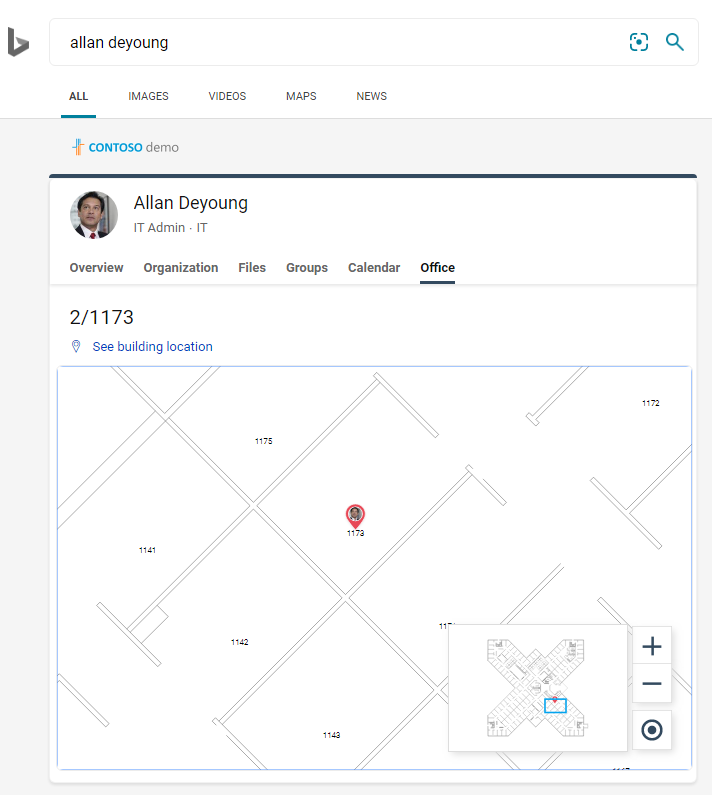 SharePoint Search floorplan result
